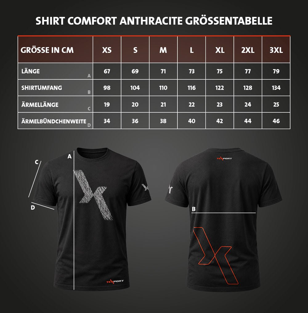 Shirt Comfort anthracite TEXPORT
