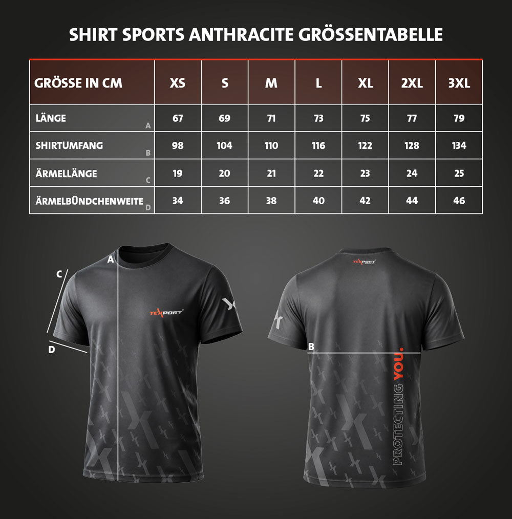 Shirt Sports anthracite TEXPORT
