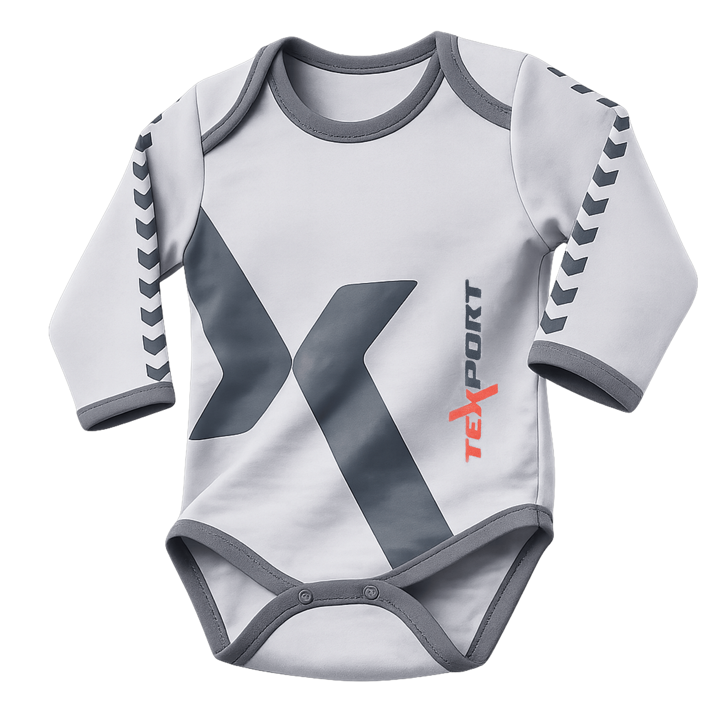Baby Bodysuit grey longsleeve TEXPORT