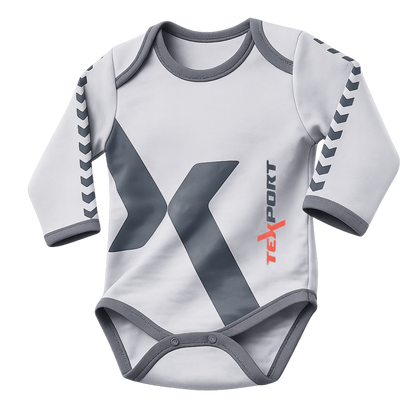 Baby Bodysuit grey longsleeve TEXPORT